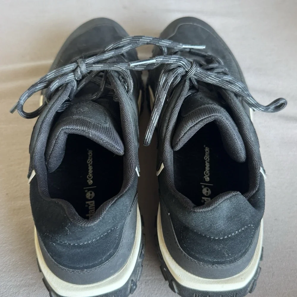Size 12 - Timberland Greenstride Motion 6 Low Lace HKR Boot Black Nubuck A9046